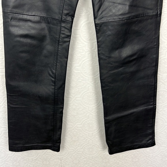 Vintage Periscope Genuine Leather Pants Black Biker Bikercore Motorcycle Bike - Picture 3 of 11